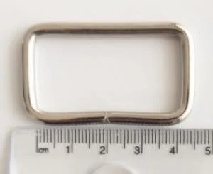 Çanta Aksesuar Dikdörtgen Halka 4 Cm Gümüş