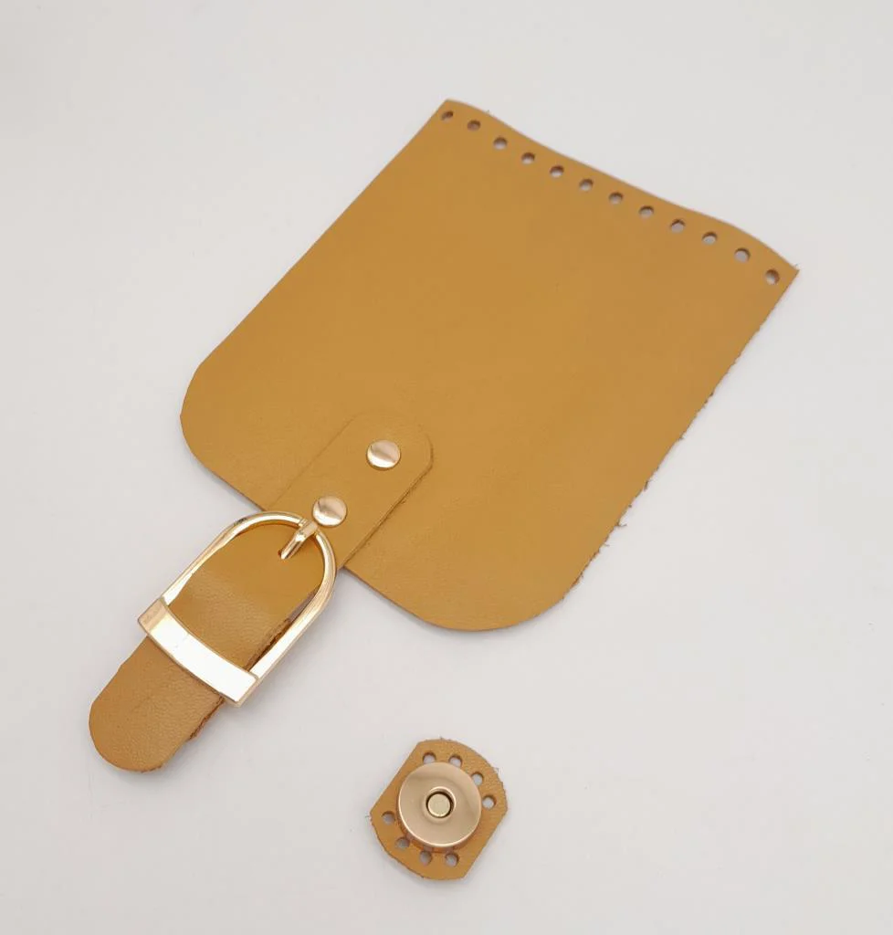 Çanta Aksesuar Gerçek Deri 21x12 cm Hardal Renk Çanta Kapağı Ligh