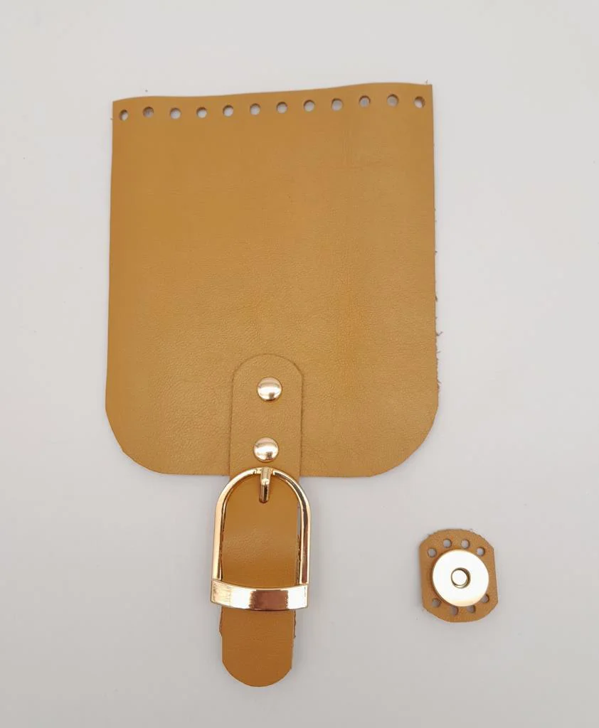 Çanta Aksesuar Gerçek Deri 21x12 cm Hardal Renk Çanta Kapağı Ligh