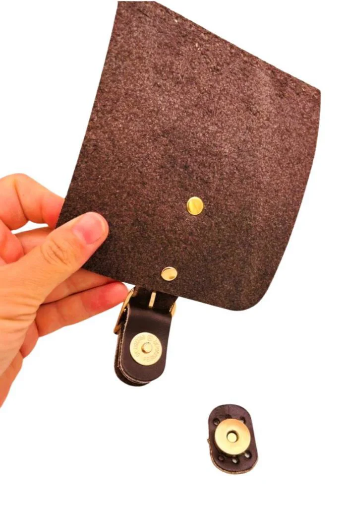 Çanta Aksesuar Gerçek Deri 21x12 cm Koyu Kahve Renk Çanta Kapağı 