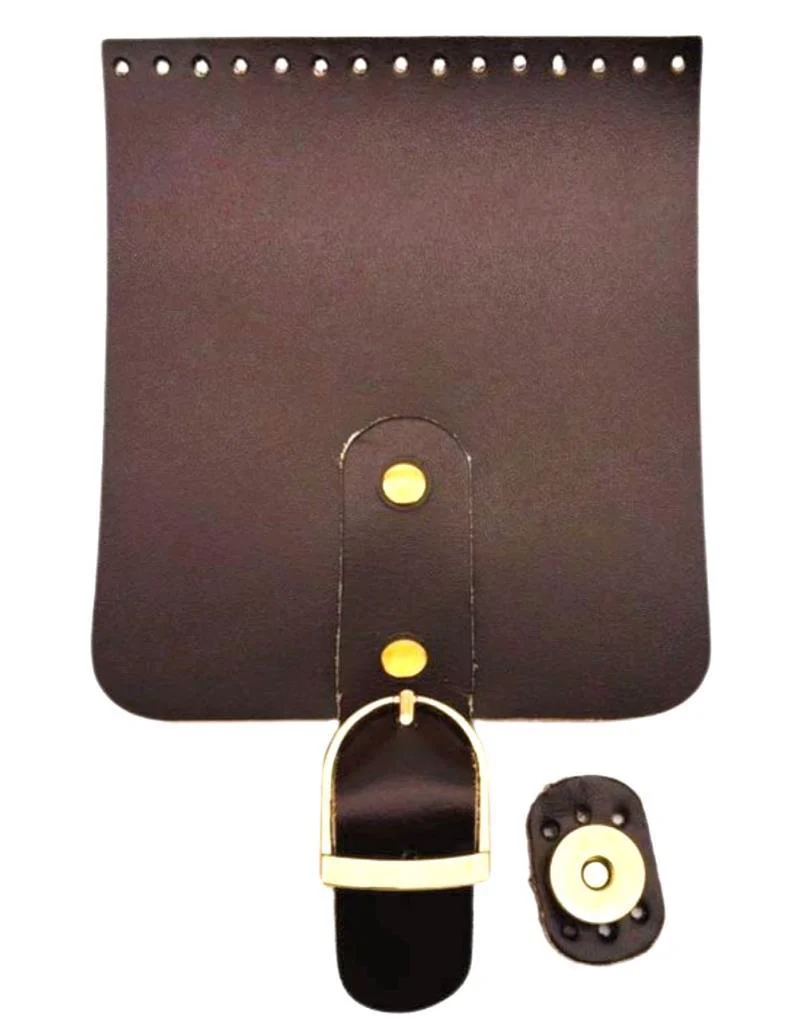 Çanta Aksesuar Gerçek Deri 21x12 cm Koyu Kahve Renk Çanta Kapağı 