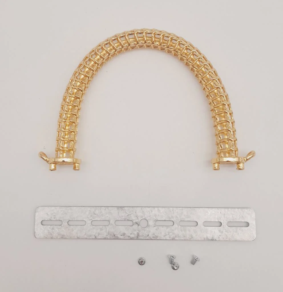 Çanta Aksesuar Kafes Model Light Gold Çanta Tutma Sapı