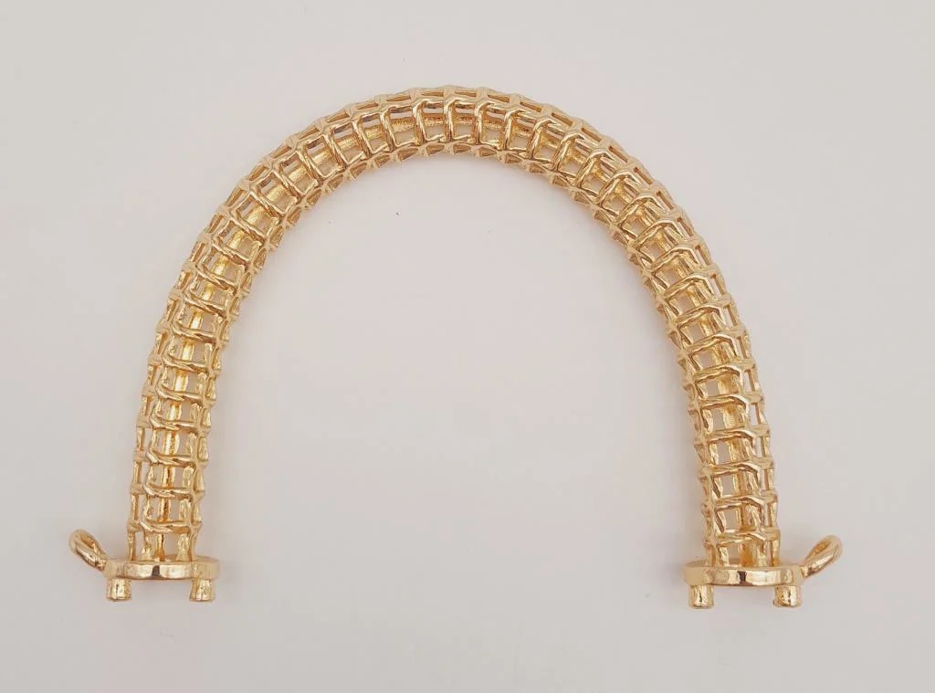 Çanta Aksesuar Kafes Model Light Gold Çanta Tutma Sapı
