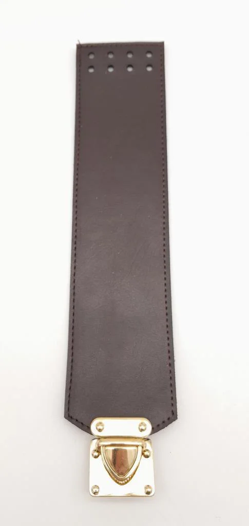 Çanta Aksesuar Kahverengi Suni Deri 25X6 Cm Çanta Kapağı