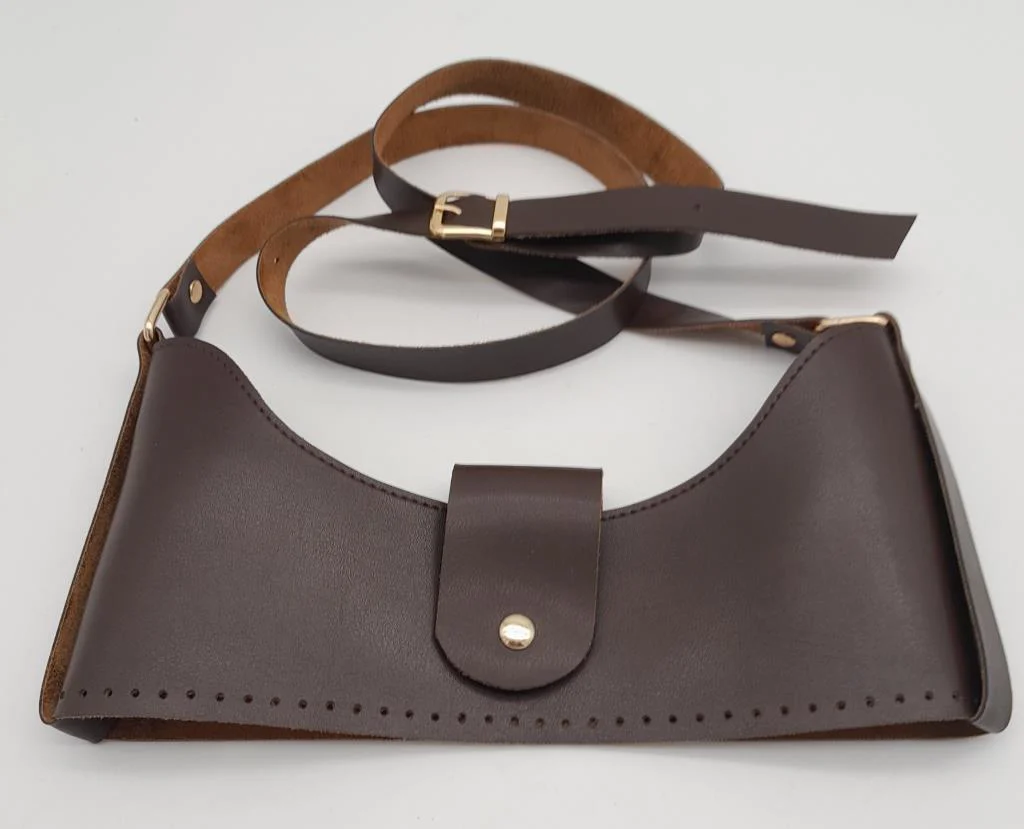 Çanta Aksesuar Kahverengi Suni Deri 120x2 cm Çanta Saplı Deri Set