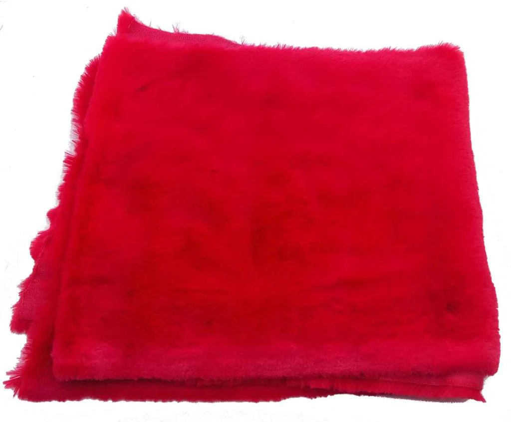 Çanta Aksesuar Kırmızı Renk 100X20 Cm Kürk