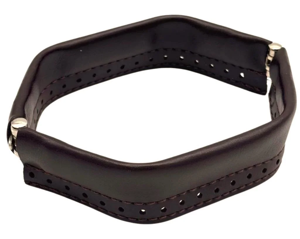 Çanta Aksesuar Koyu Kahve Renk Derili Metal Çanta Ağzı 18 Cm