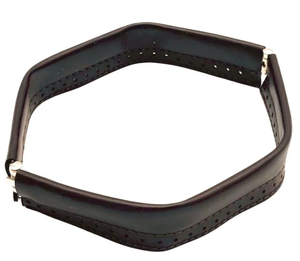 Çanta Aksesuar Koyu Kahve Renk Derili Metal Çanta Ağzı 24 Cm
