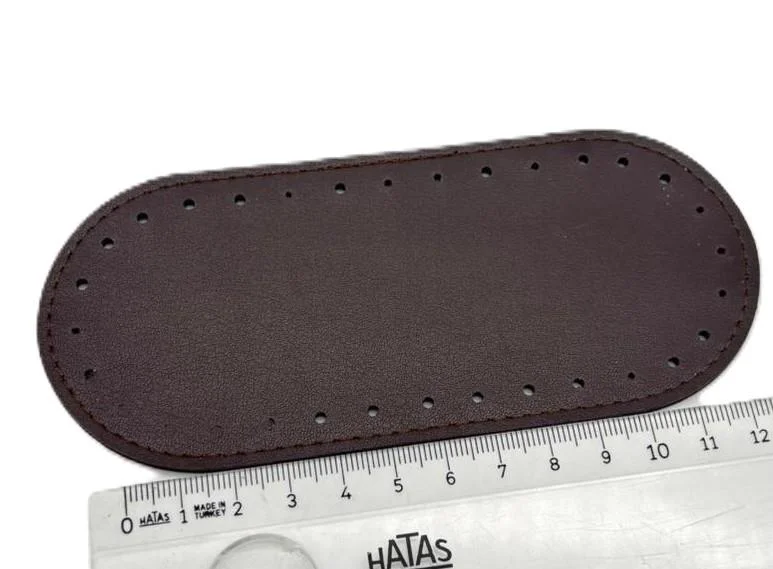 Çanta Aksesuar Koyu Kahve Renk 14x6 Cm Oval Çanta Tabanı Telefon 
