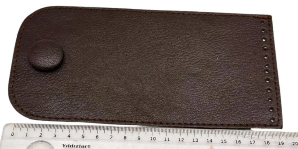 Çanta Aksesuar Koyu Kahve Renk Button Model  Çanta Yapım Seti Lig