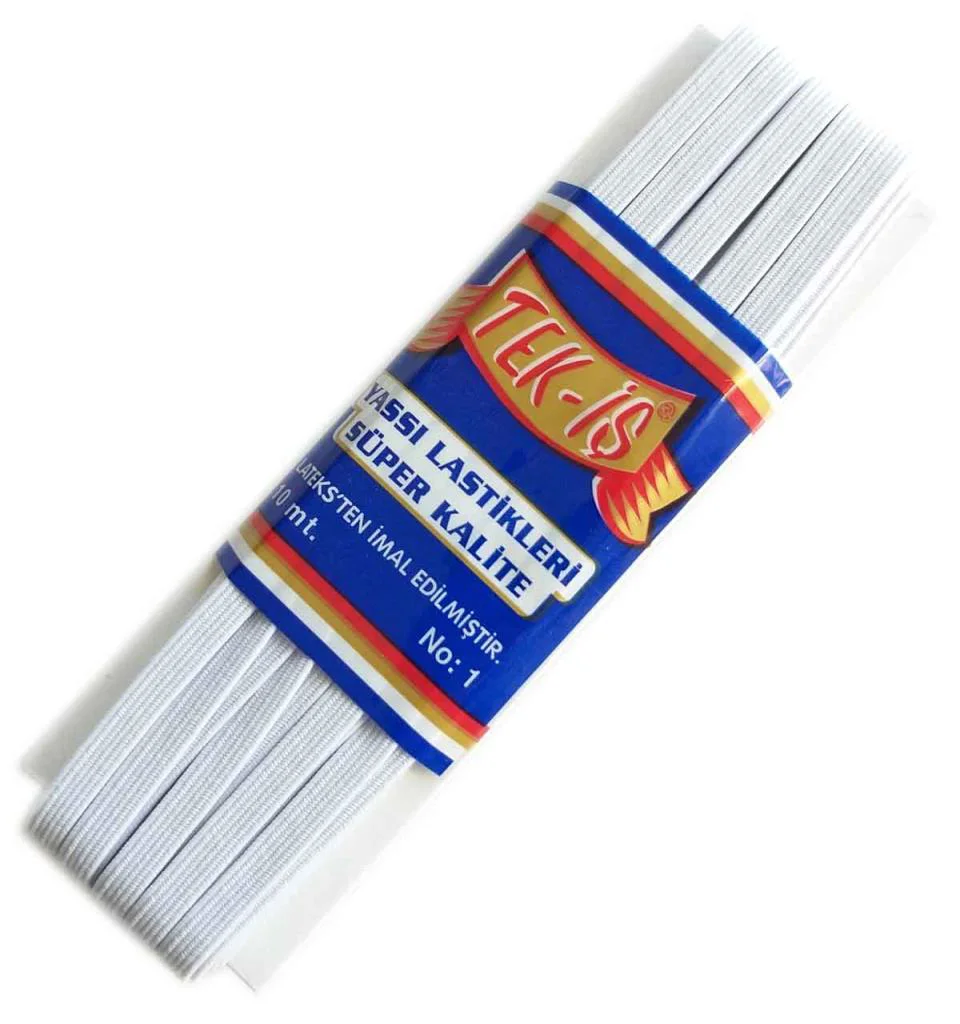 Çanta Aksesuar Lastik Beyaz Yassı No:1