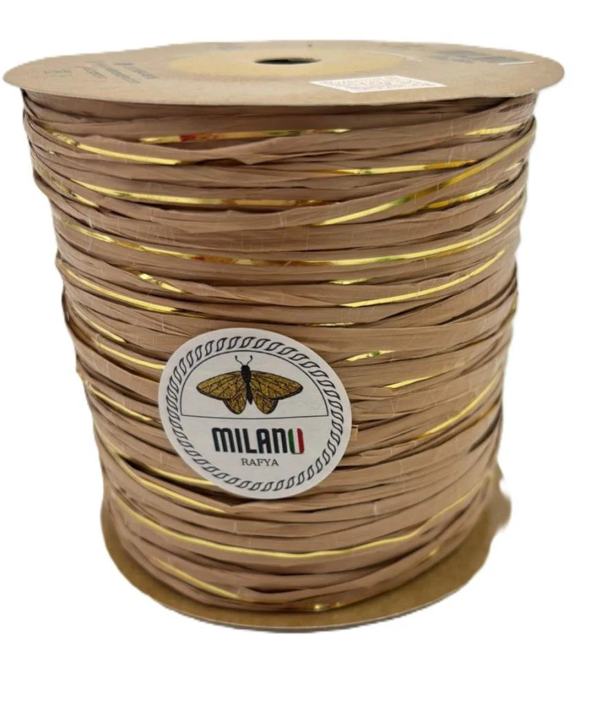 Çanta Aksesuar Milano Rafya S07A Hasır Golden Simli 100 gr