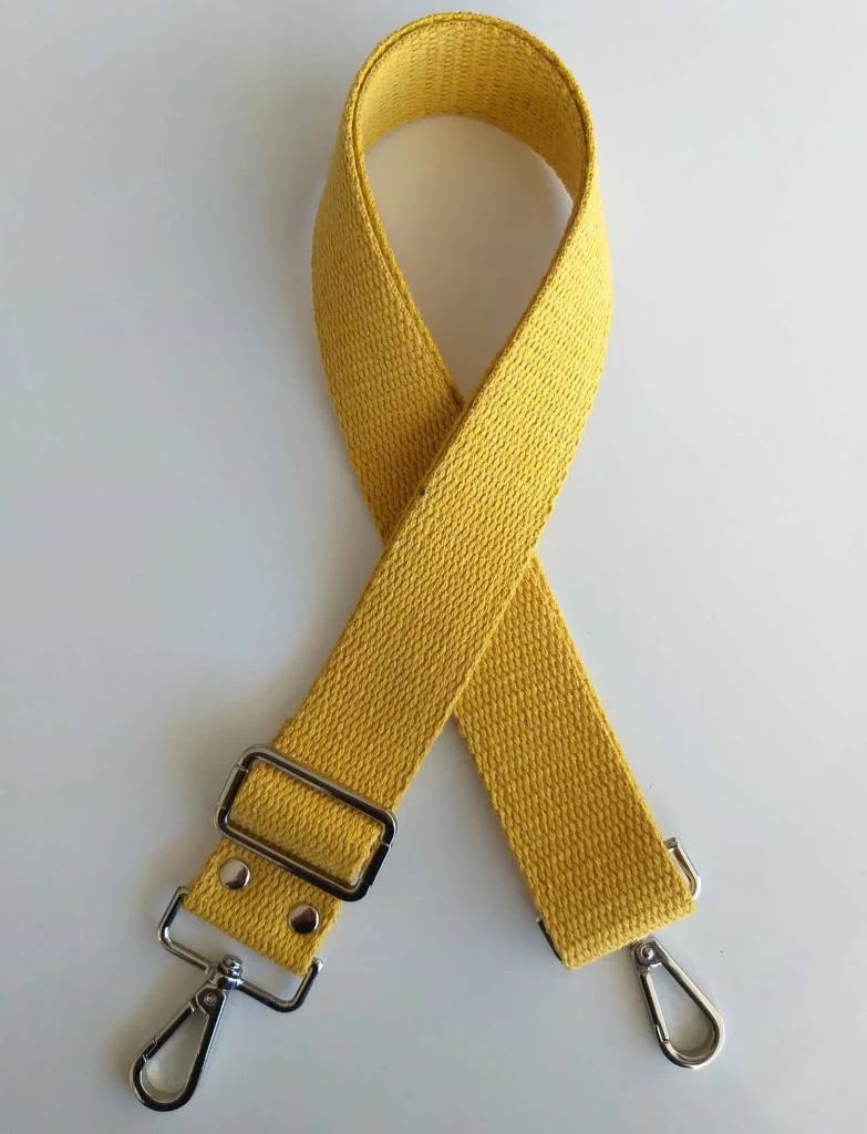 Çanta Aksesuar Pamuklu Kolon 120X4 Cm Gümüş Metal Hardal Sarı Çanta Aksesuar Pamuklu Kolon 120X4 Cm Gümüş Metal Hardal Sarı