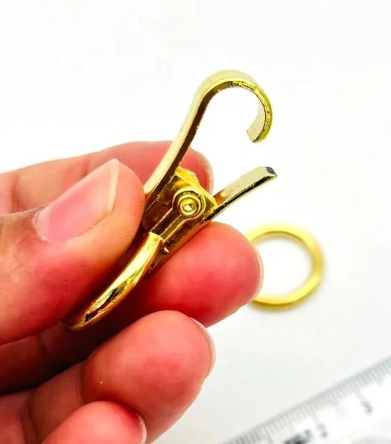 Çanta Aksesuar Siyah Renk Kancalı Böce, Kilit, Gold Metalli