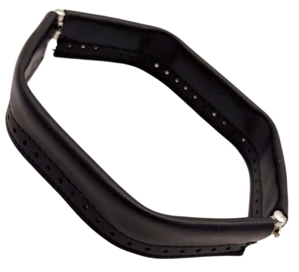 Çanta Aksesuar Siyah Renk Derili Metal Çanta Ağzı 22 Cm (Gizli Bu