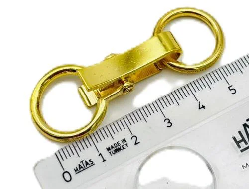 Çanta Aksesuar Taba Renk Kancalı Böce, Kilit, Gold Metalli