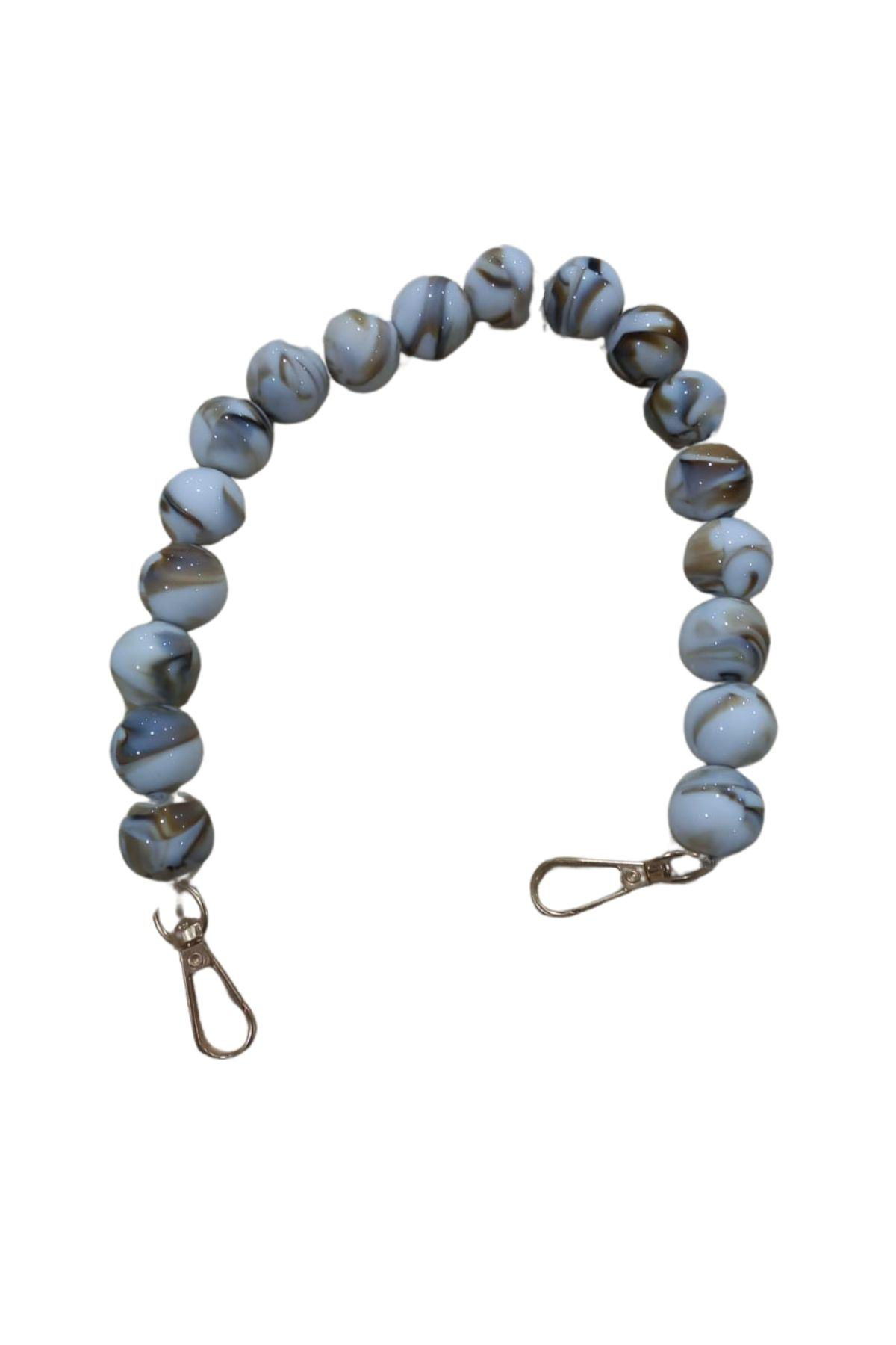 P Parla Çanta Askisi 40 Cm Akrilik Yuvarlak Beyaz