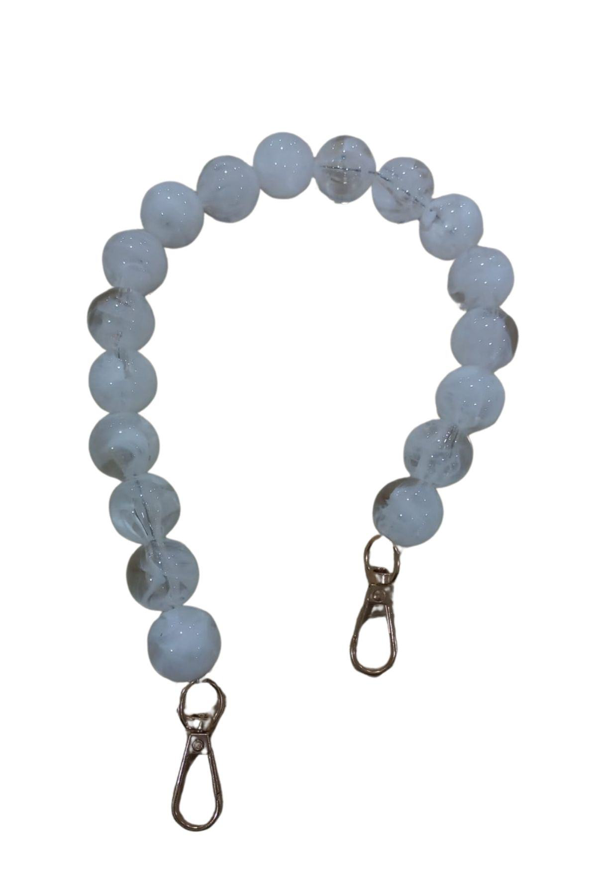 P Parla Çanta Askisi 40 Cm Akrilik Yuvarlak Sedef