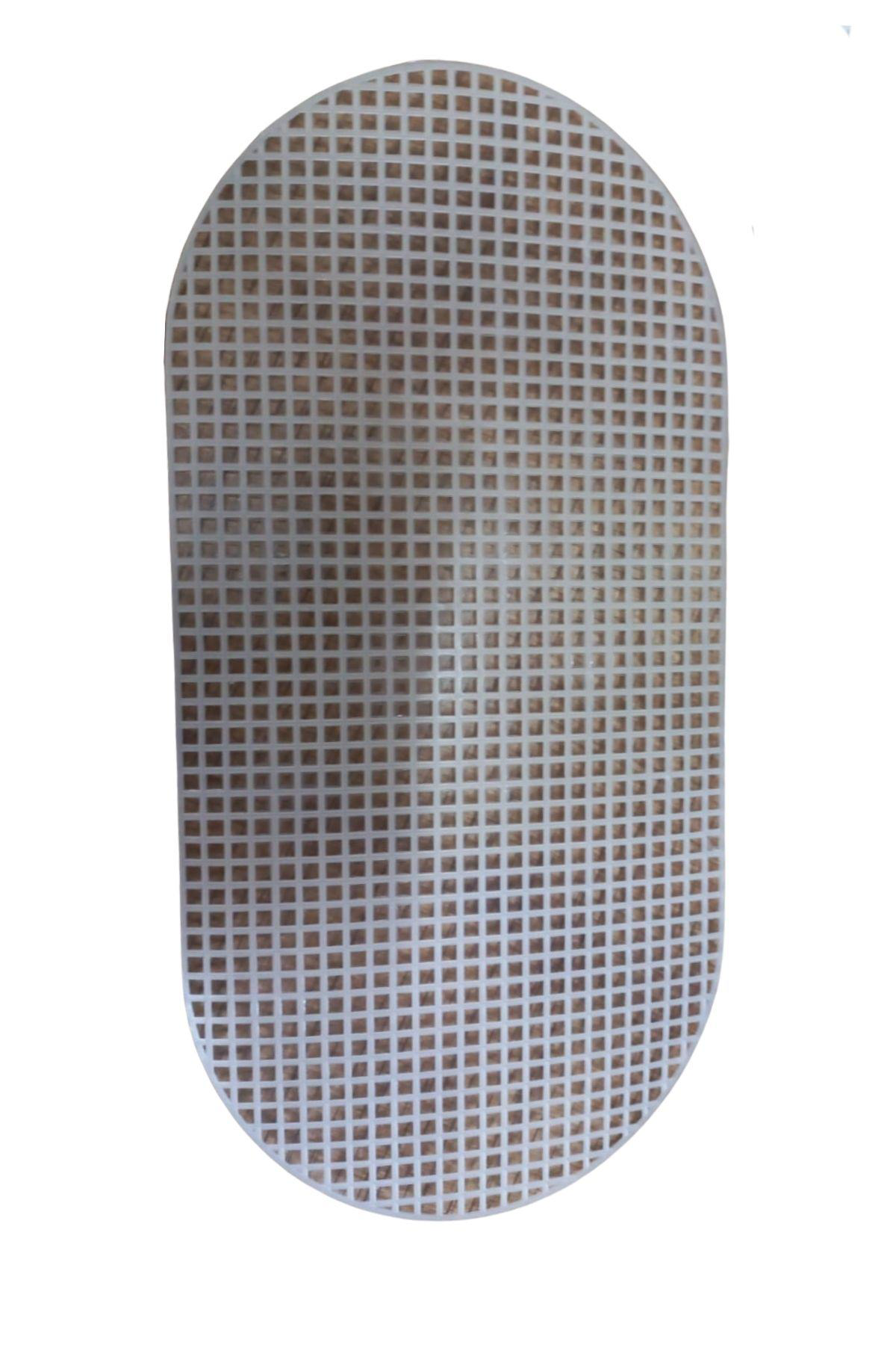 P Parla Çanta Kanvasi Oval 30X15 Cm Beyaz