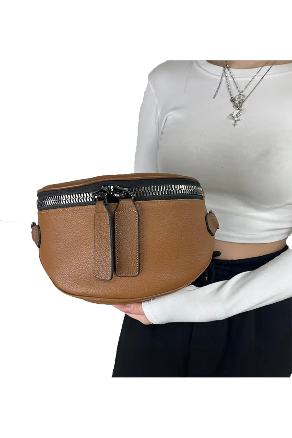 ÇANTA TABA 100% Gerçek deri bel çantası (bady bag)