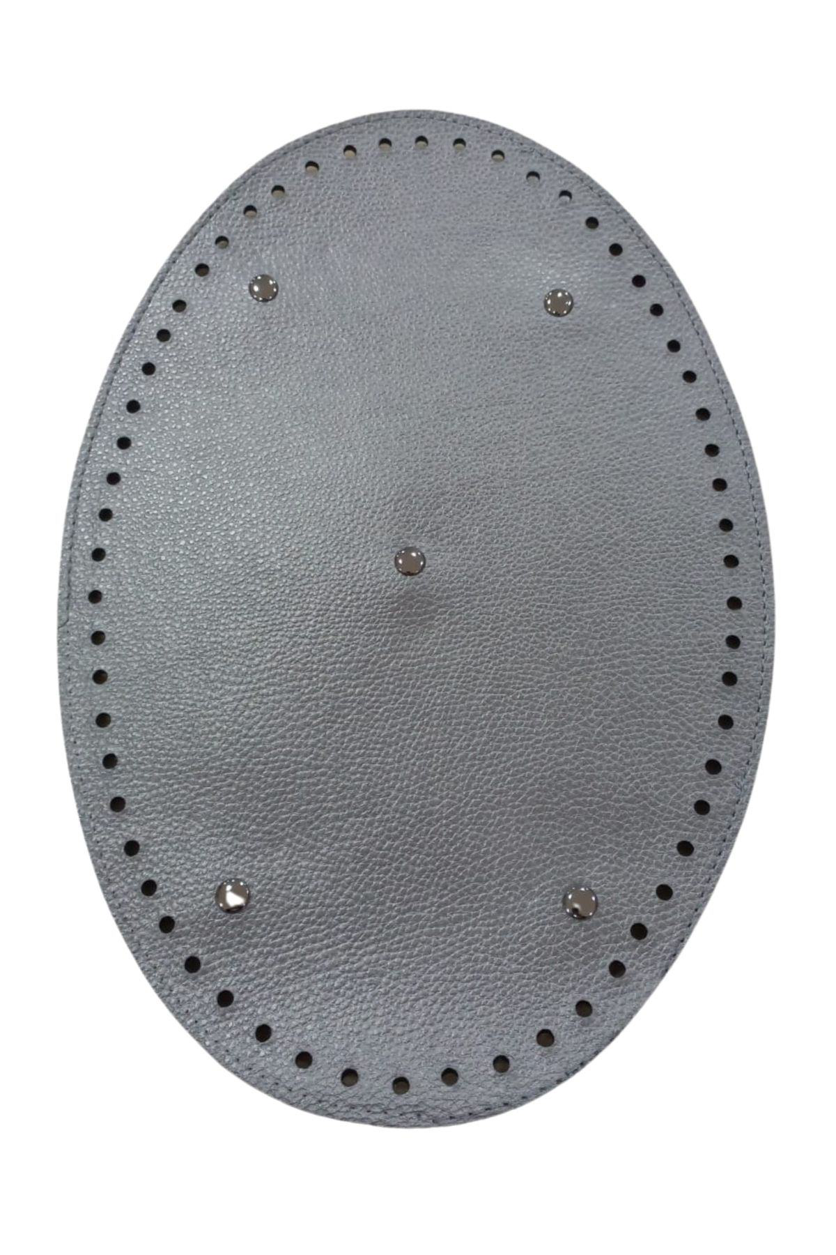 P Parla Çanta Tabani Oval 20 Cm Gümüş