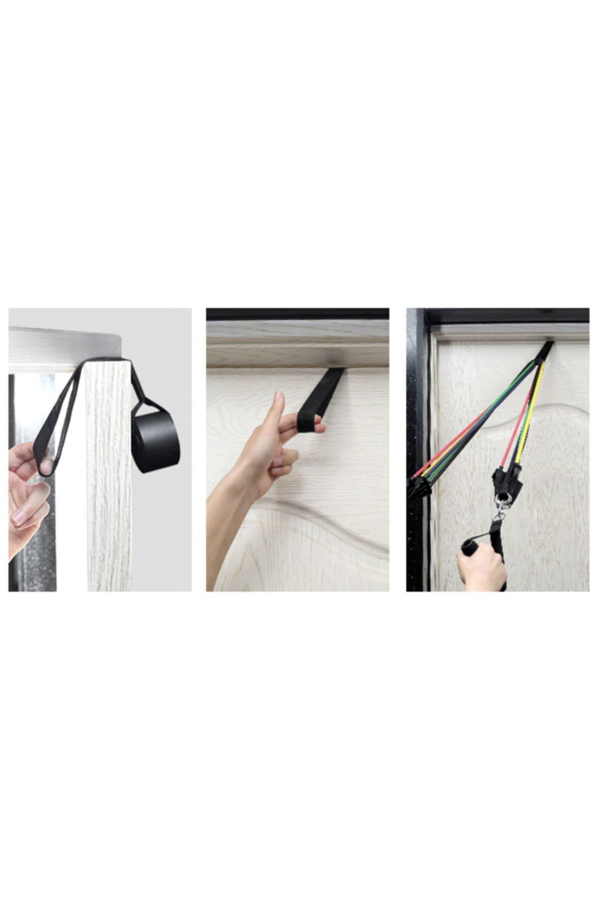 Jet Çantalı 12 Parça 5 Farklı Direnç Pilates Güç Lastiği Seti Ve 80-1