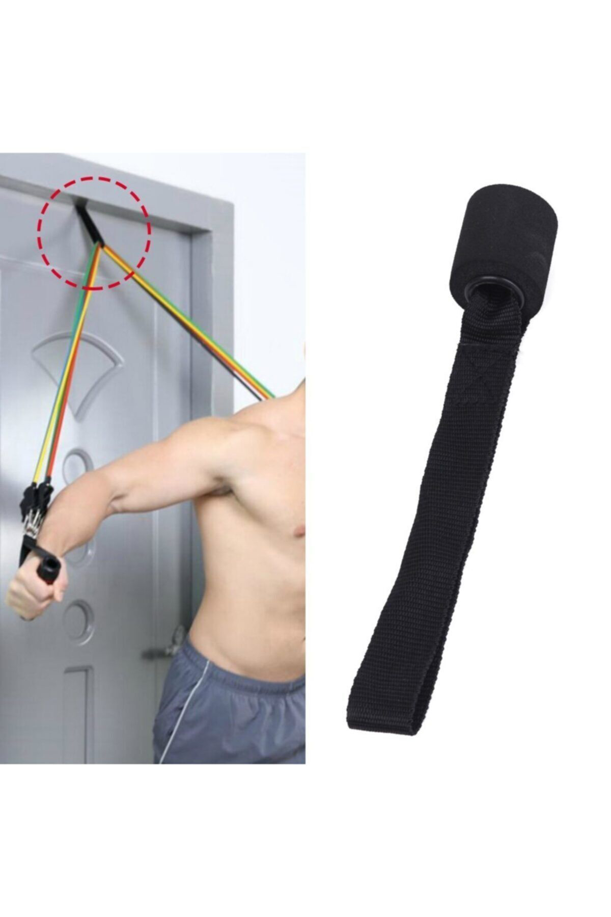 Jet Çantalı 12 Parça 5 Farklı Direnç Pilates Güç Lastiği Seti Ve 80-1