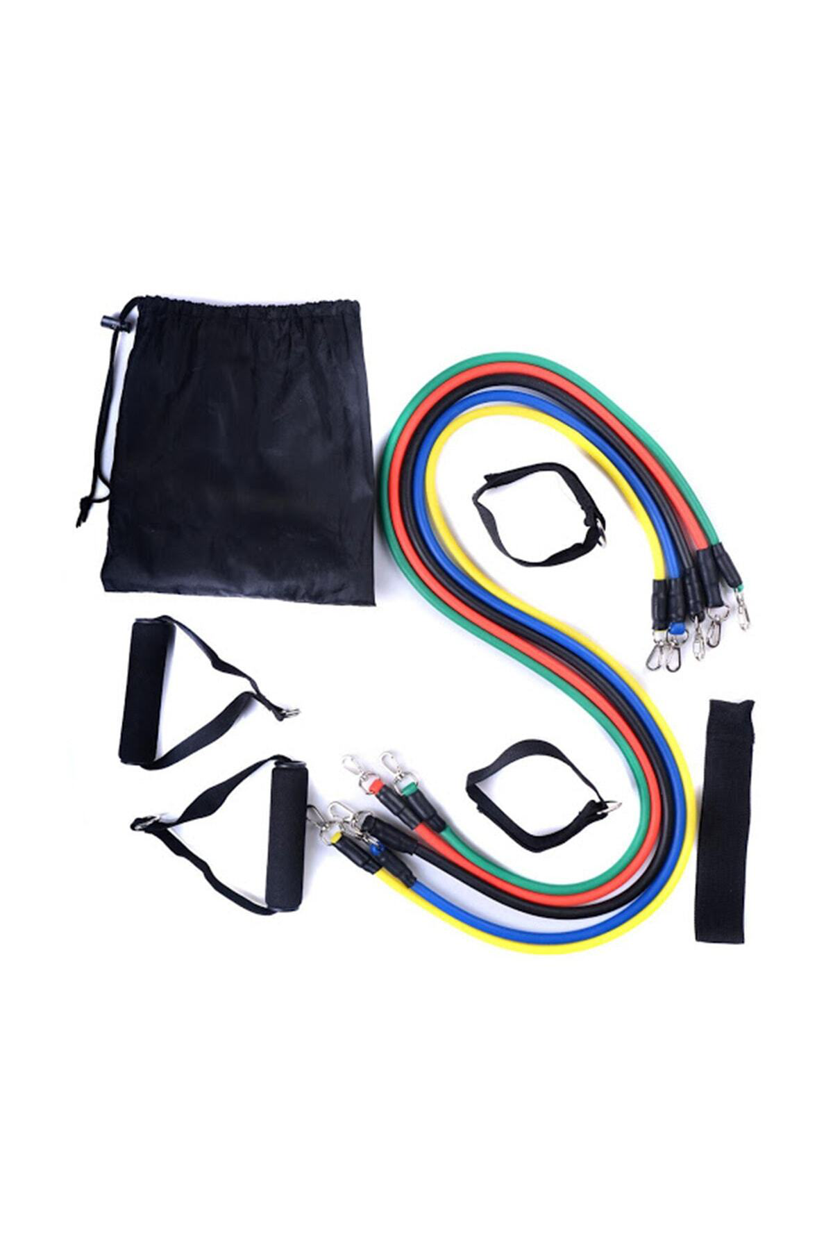 Jet Çantalı 12 Parça Çok Fonksiyonlu Pilates Ve Güç Direnç Lastiği, A