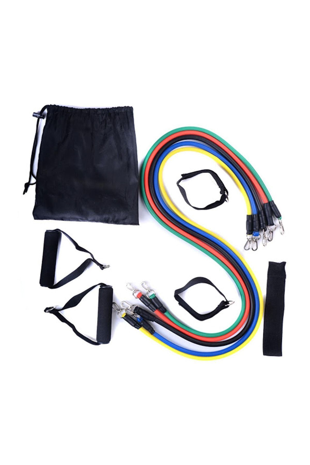 Jet Çantalı 12 Parça Kapı Arkası Aparatlı 5 Farklı Direnç Pilates Ve