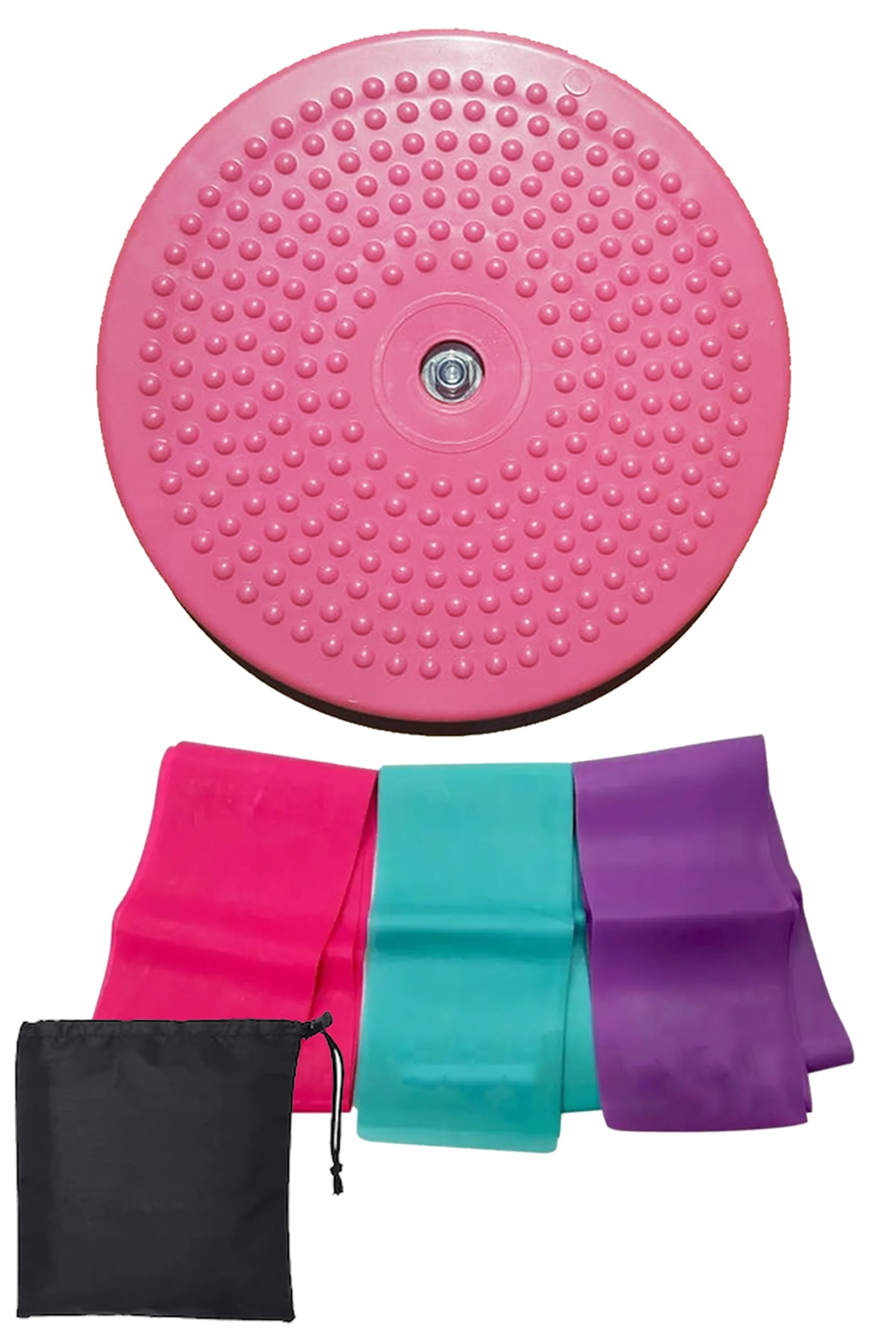 Jet Çantalı 3'Lü Pilates Bandı Lastiği Hafif Orta Sert Direnç Twister