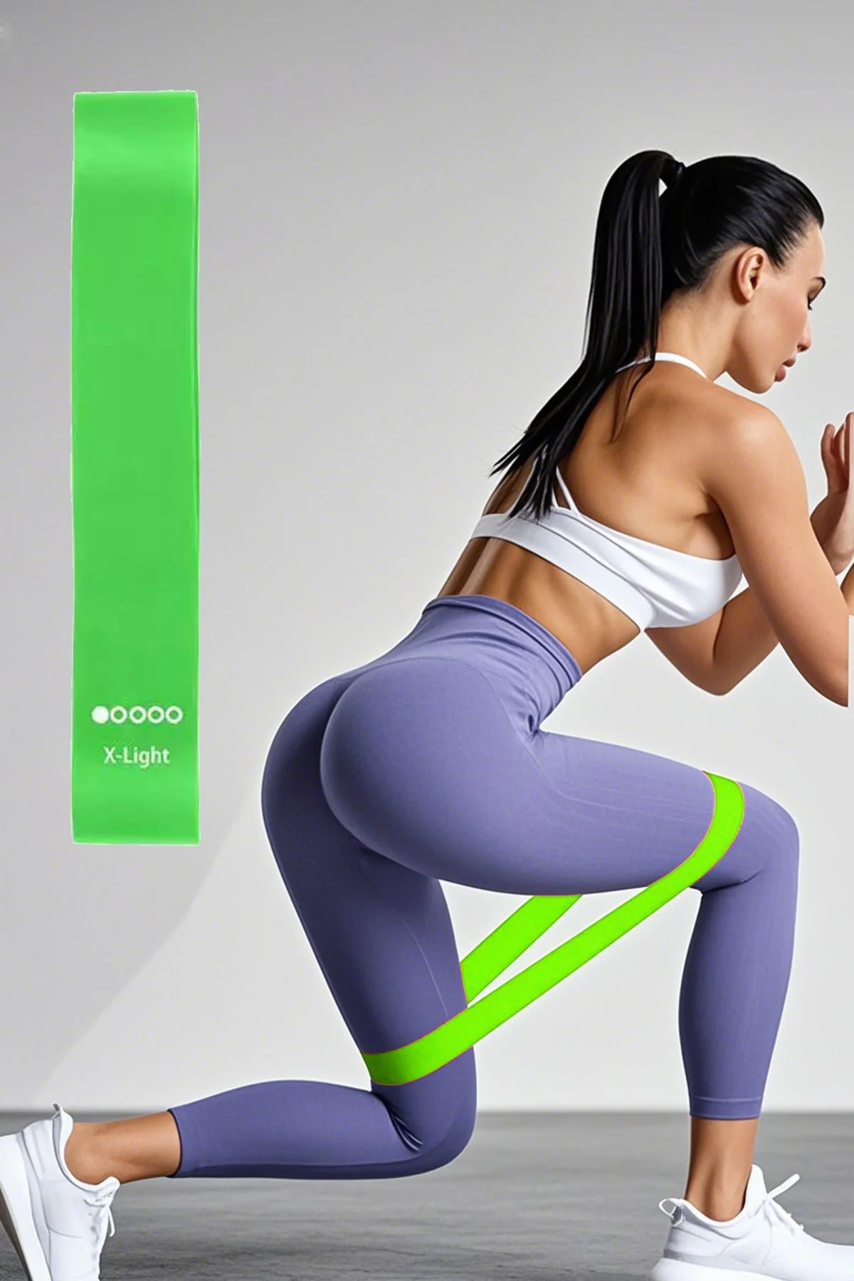 Çantalı 5 Farklı Seviyede Direnç Lastiği Seti Pilates Lastiği Squ