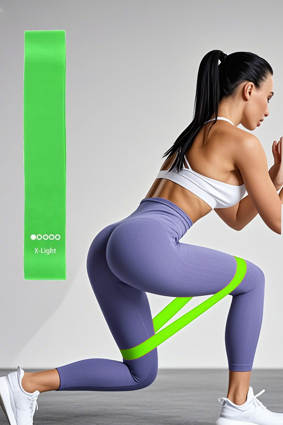 Çantalı 5 Farklı Seviyede Direnç Lastiği Seti Pilates Lastiği Squ