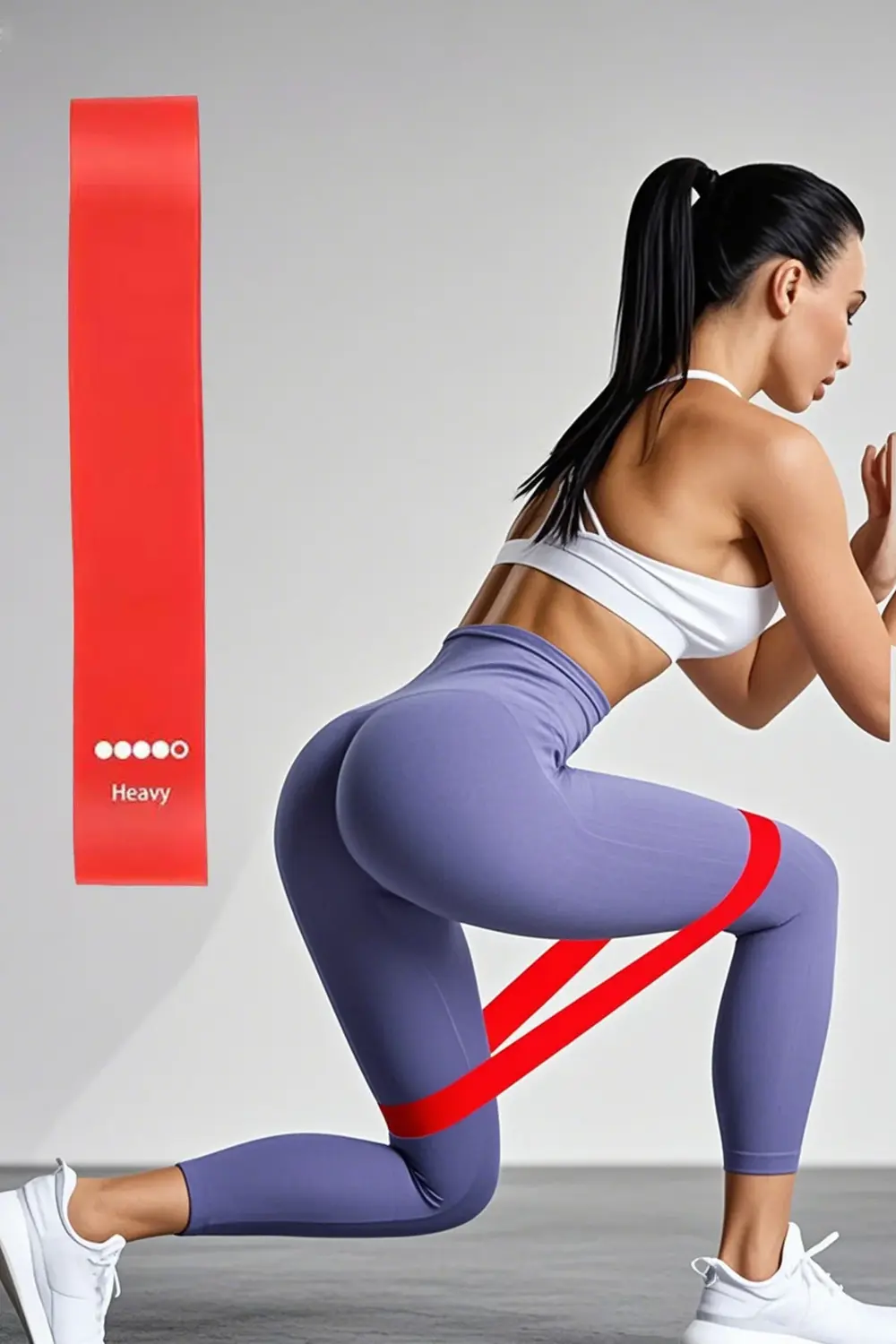 Çantalı 5 Farklı Seviyede Direnç Lastiği Seti Pilates Lastiği Squ