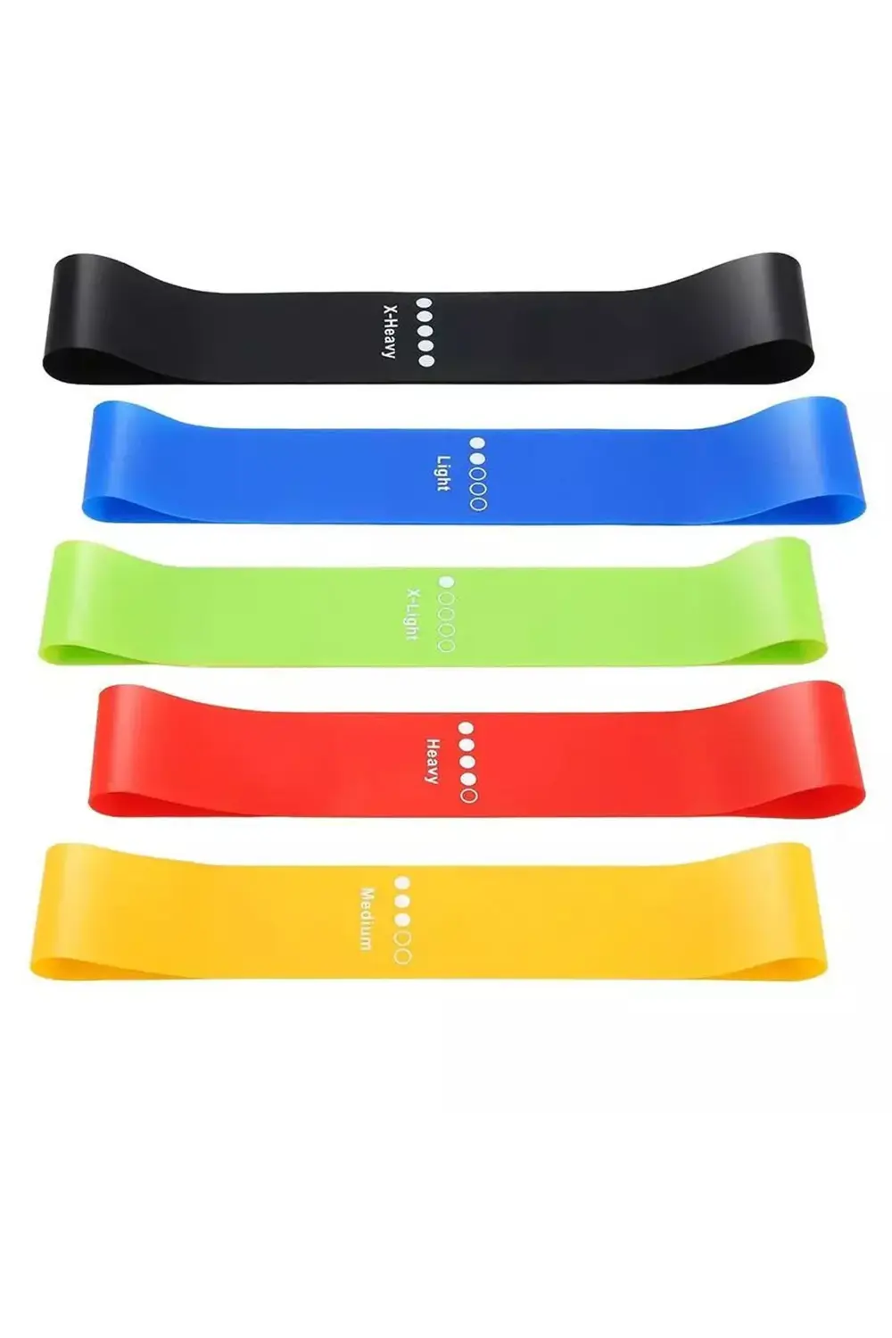 Çantalı 5 Parça Egzersiz Bandı 5 Farklı Direnç Seviyeli Aerobik S