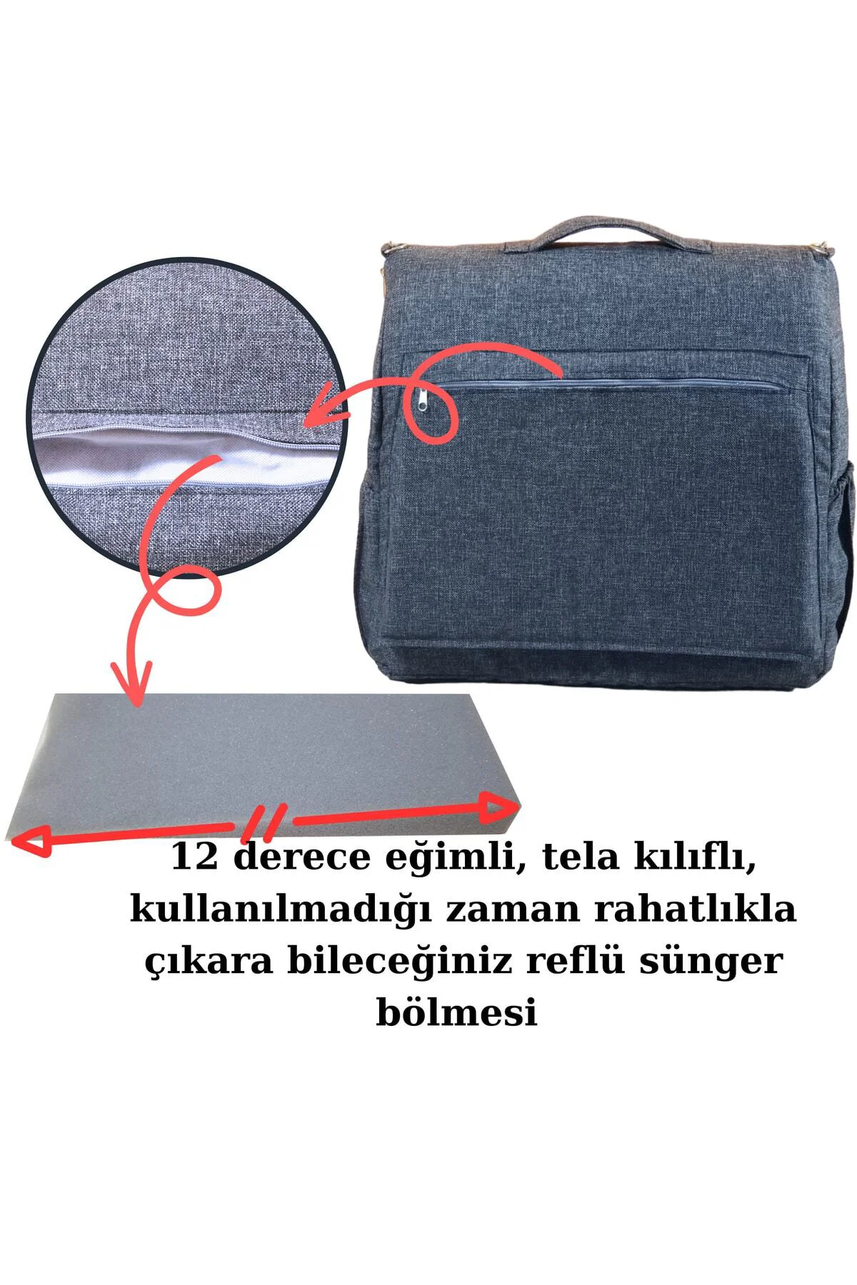 Çantalı Babynest, Bebek Çantası, Taşına Bilir Ebeveyn Yanı Reflü 