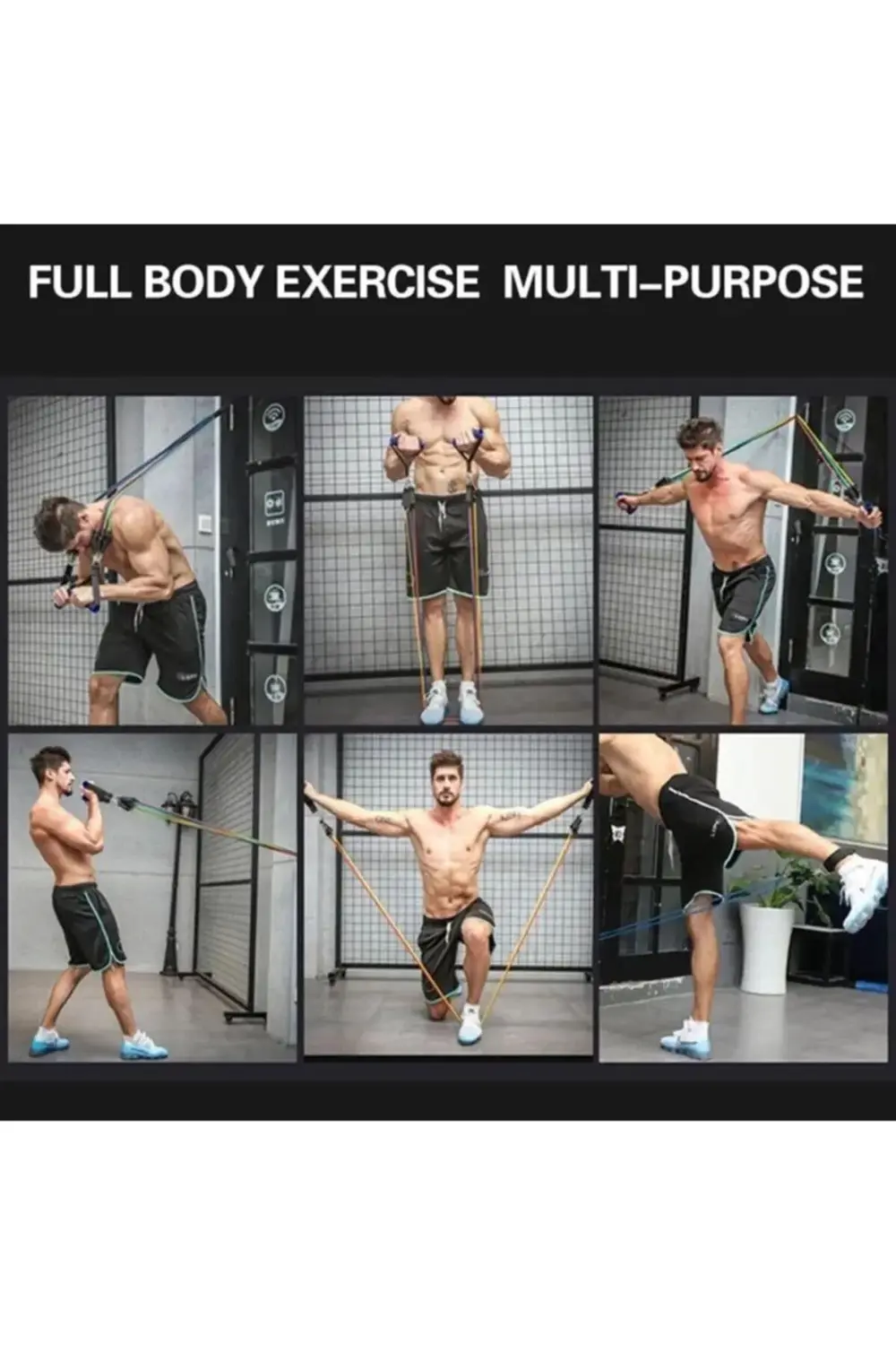 Çantalı Lateks 11 Parça Direnç Lastiği Seti Toplam 68 Kg Ağırlık