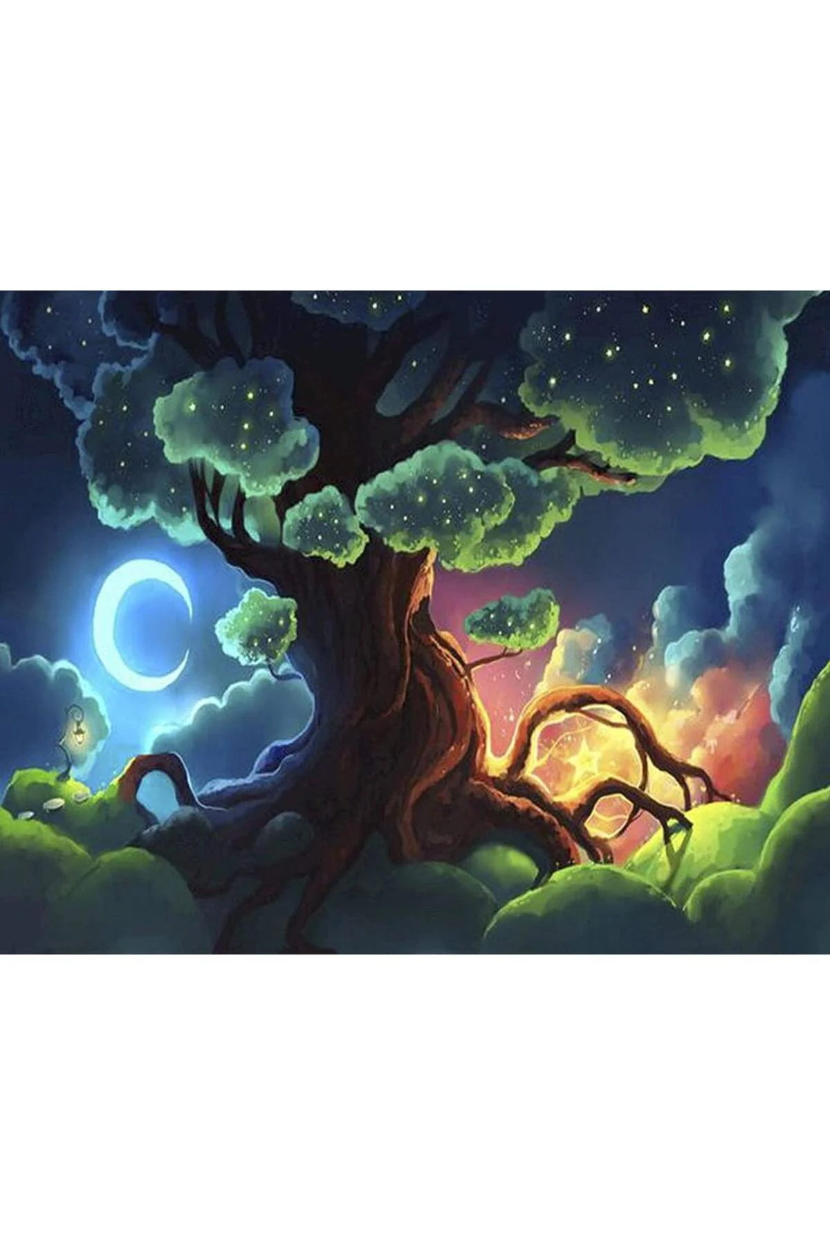 Canvas Ağaçtaki Enerji Sayılarla Boyama SetiRulo