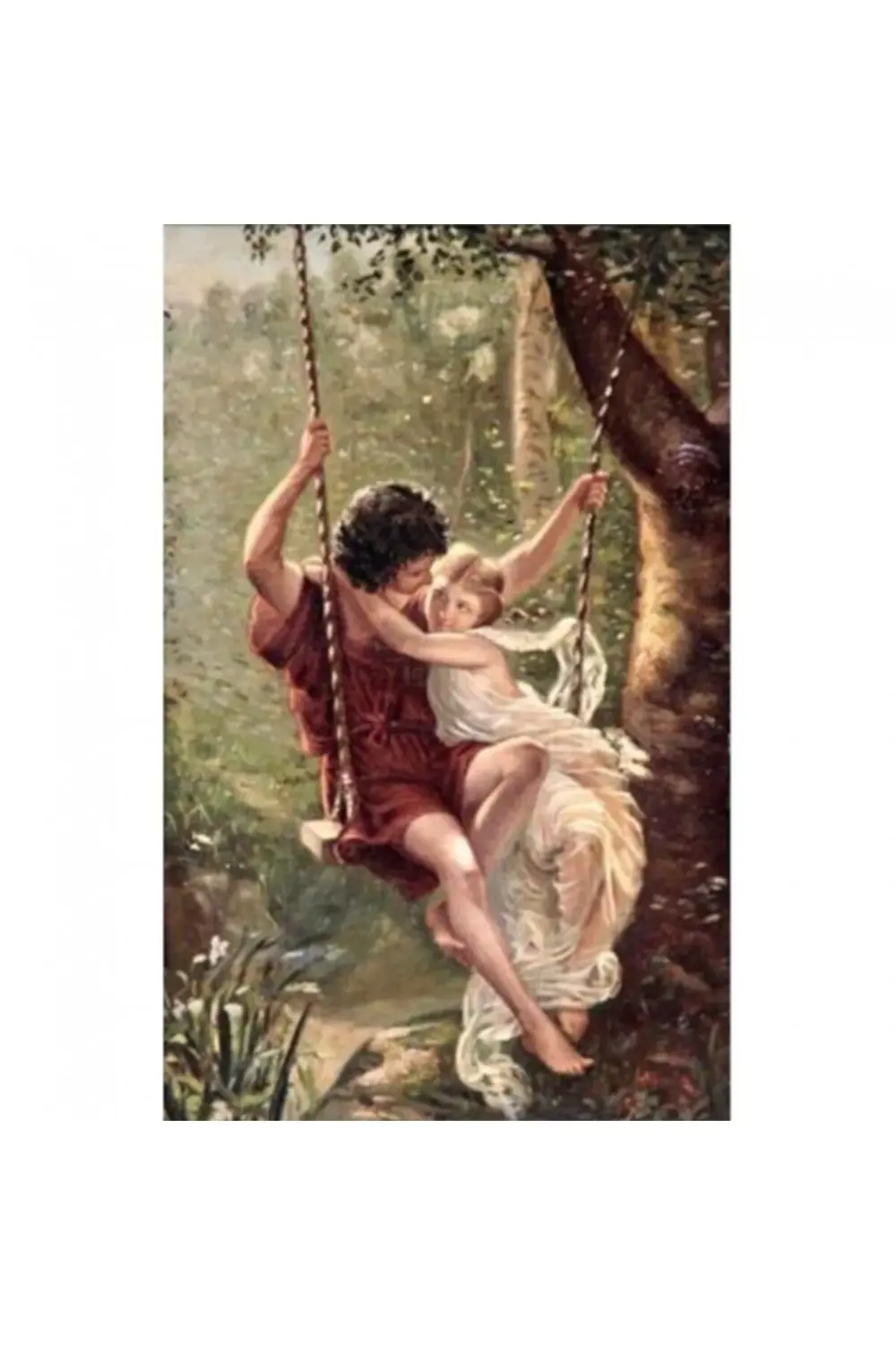 Canvas Aşk Salıncağı Sayılarla Boyama Seti KASNAKLI DUVARA ASILAB