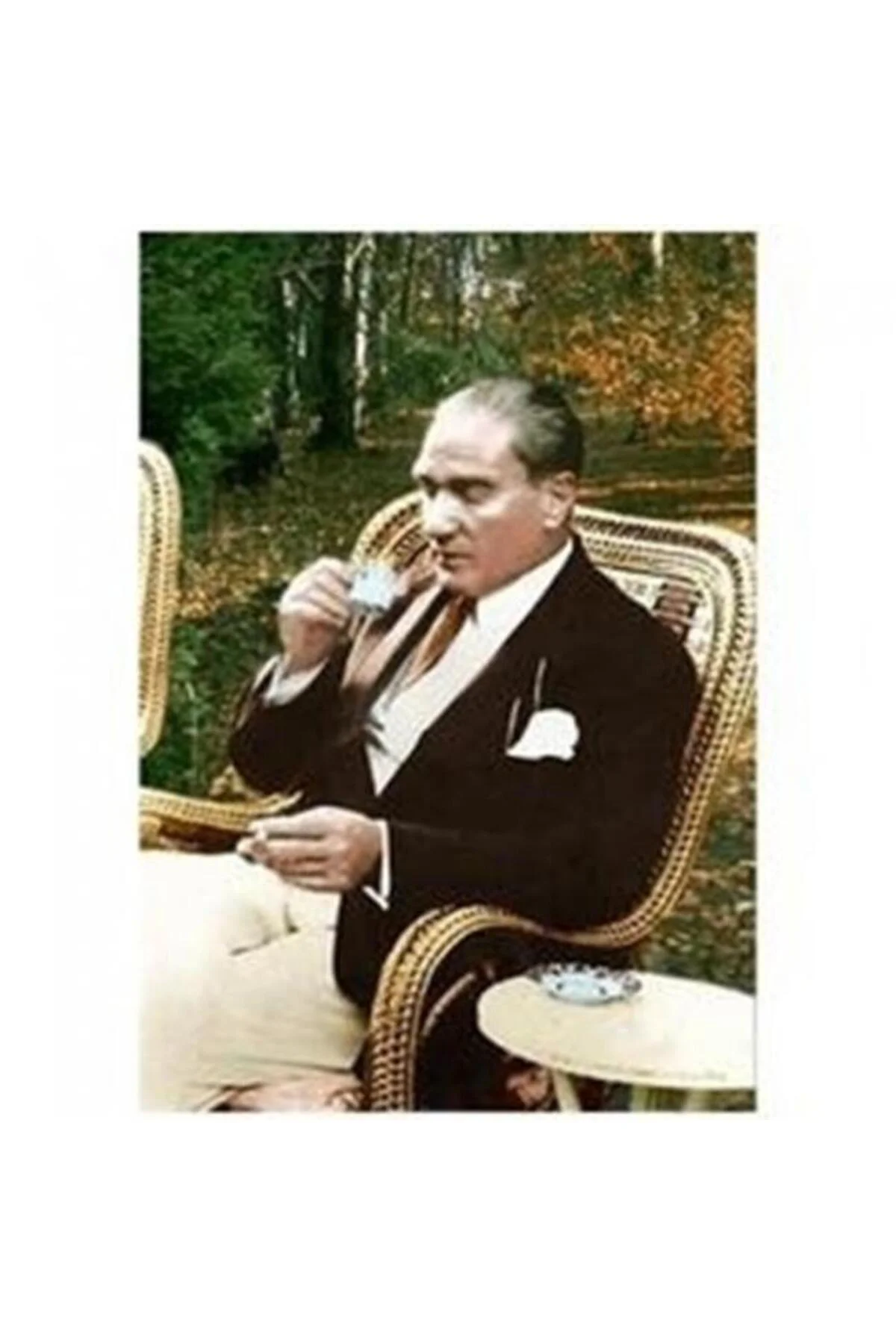 Canvas Atatürk Kahve Keyfi Sayılarla Boyama Seti KASNAKLI DUVARA 