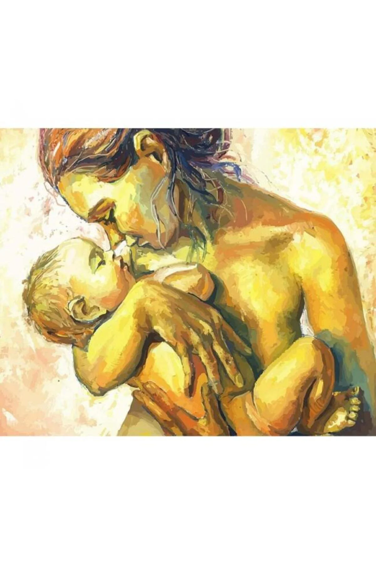 Canvas Bebeğim Sayılarla Boyama Seti  Kasnaklı 90 x 110 cm