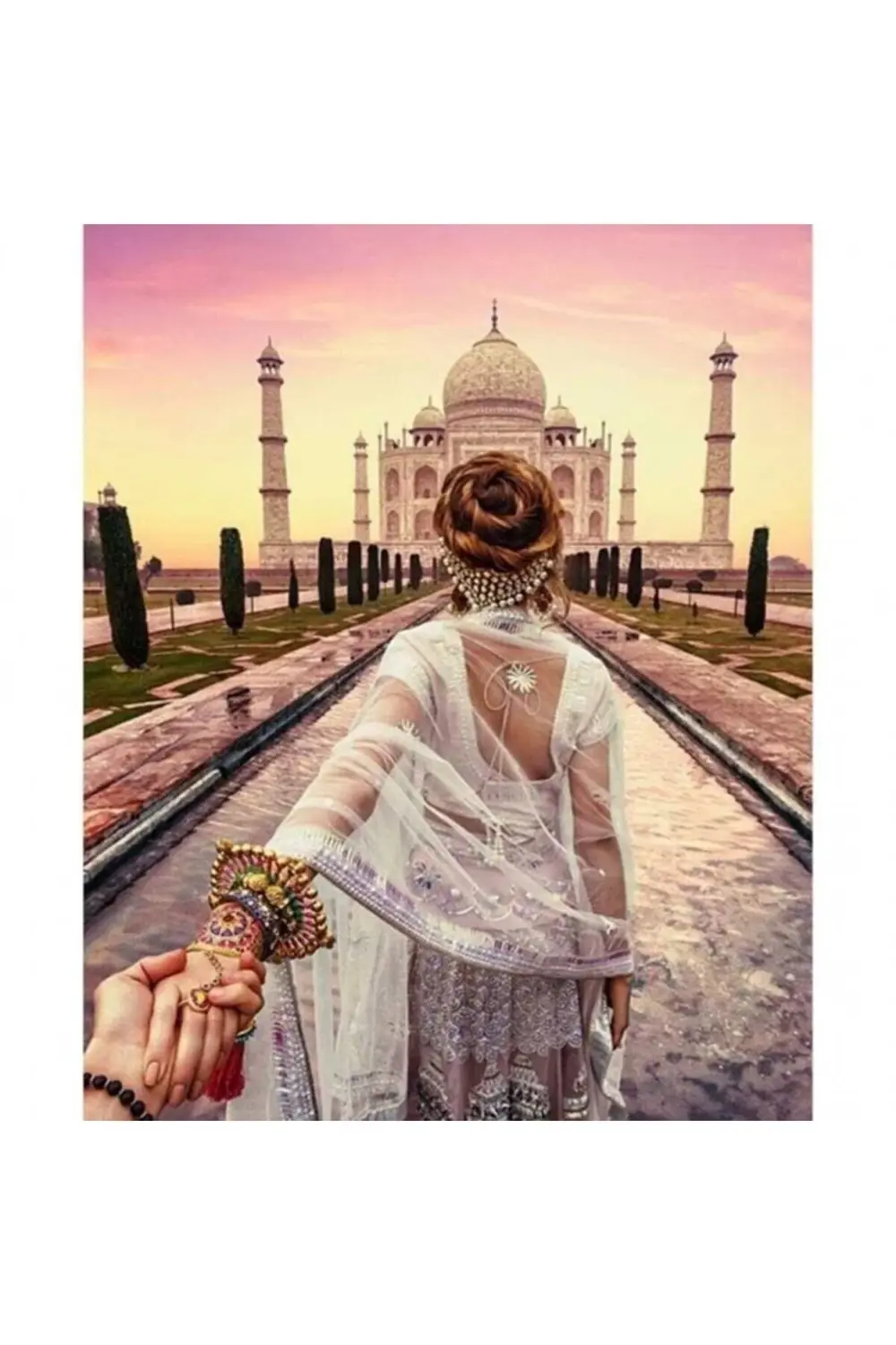 Canvas Bitmemiş Hikaye Sayılarla Boyama Seti KASNAKLI ÇERÇEVELİ