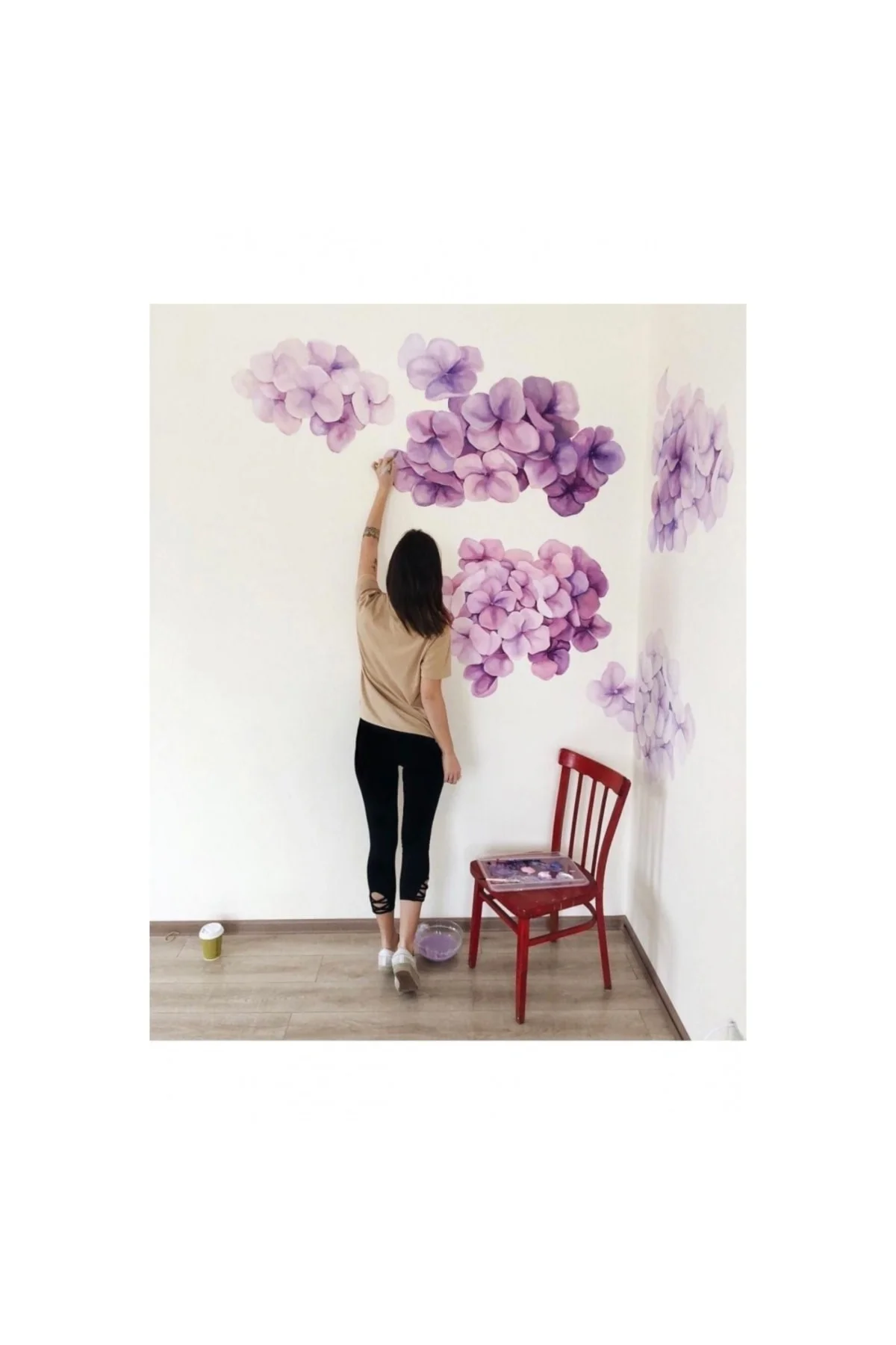 Canvas Cennet Bahçesi Anıları Sayılarla Boyama Seti Duvar Sticker