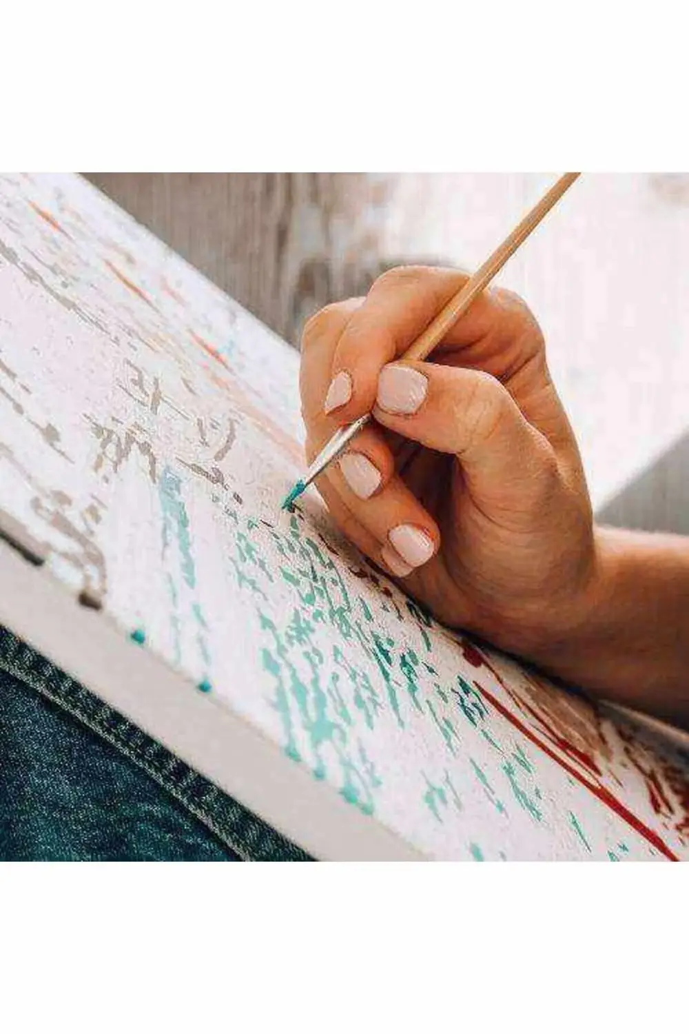 Canvas Çiçek Kadın 12 Renkli Sayılarla Boyama Seti Kasnaklı 60x75