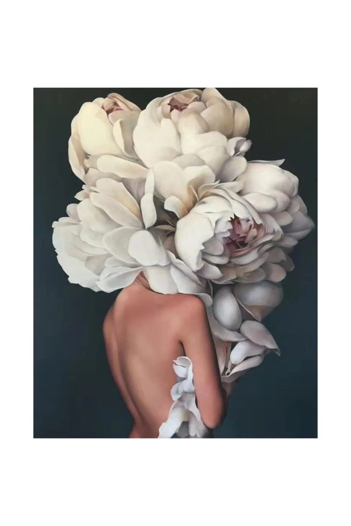 Canvas Çiçek Kadın 29 Sayılarla Boyama Seti Kasnaklı