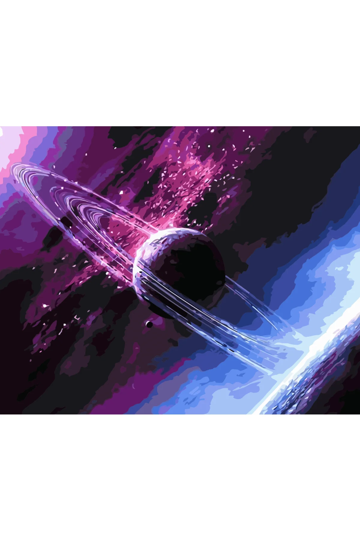 Canvas Galaksi Sayılarla Boyama Seti Kasnaklı 90 x 110 cm