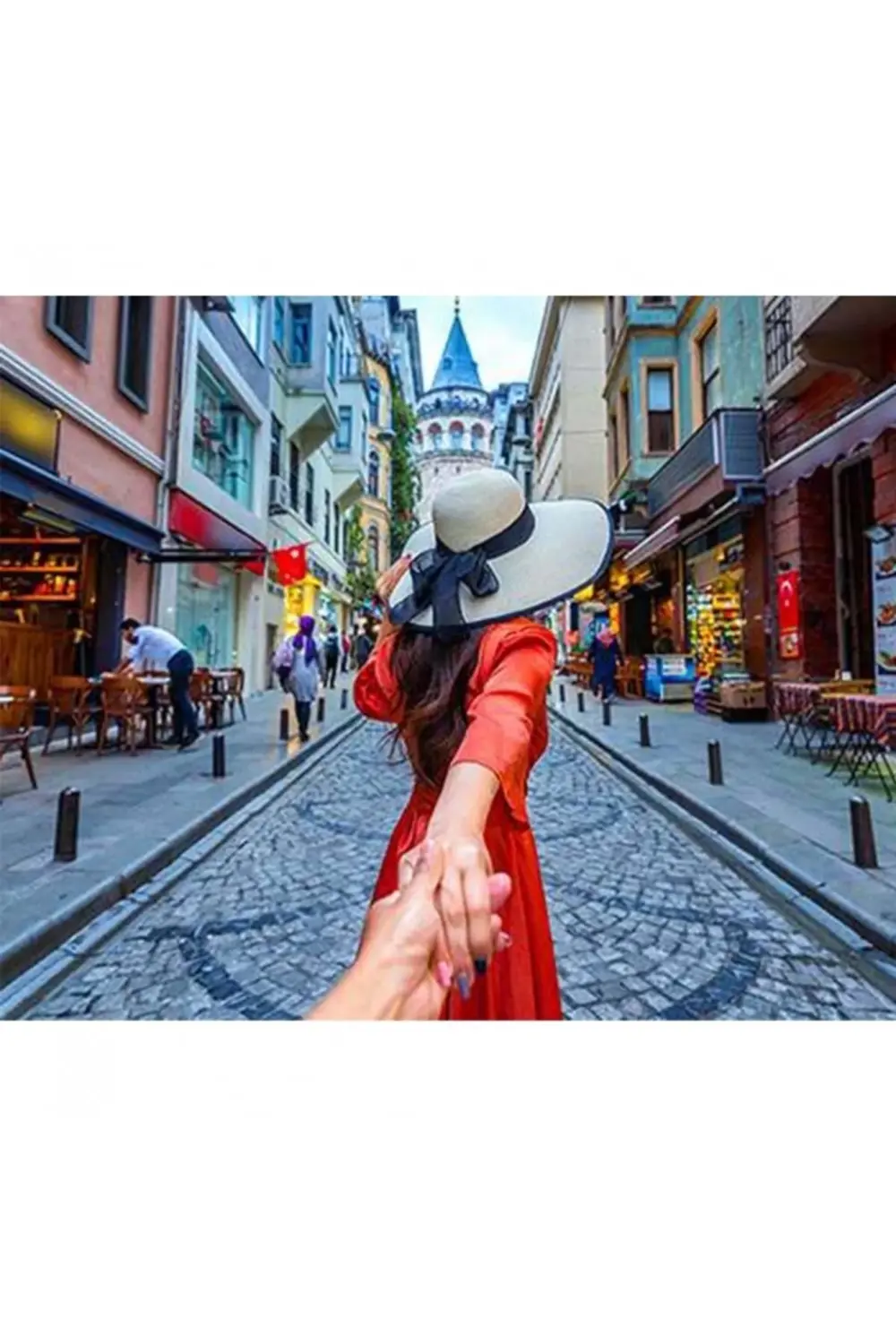 Canvas Galata Gezisi Sayılarla Boyama Seti KASNAKLI DUVARA ASILAB