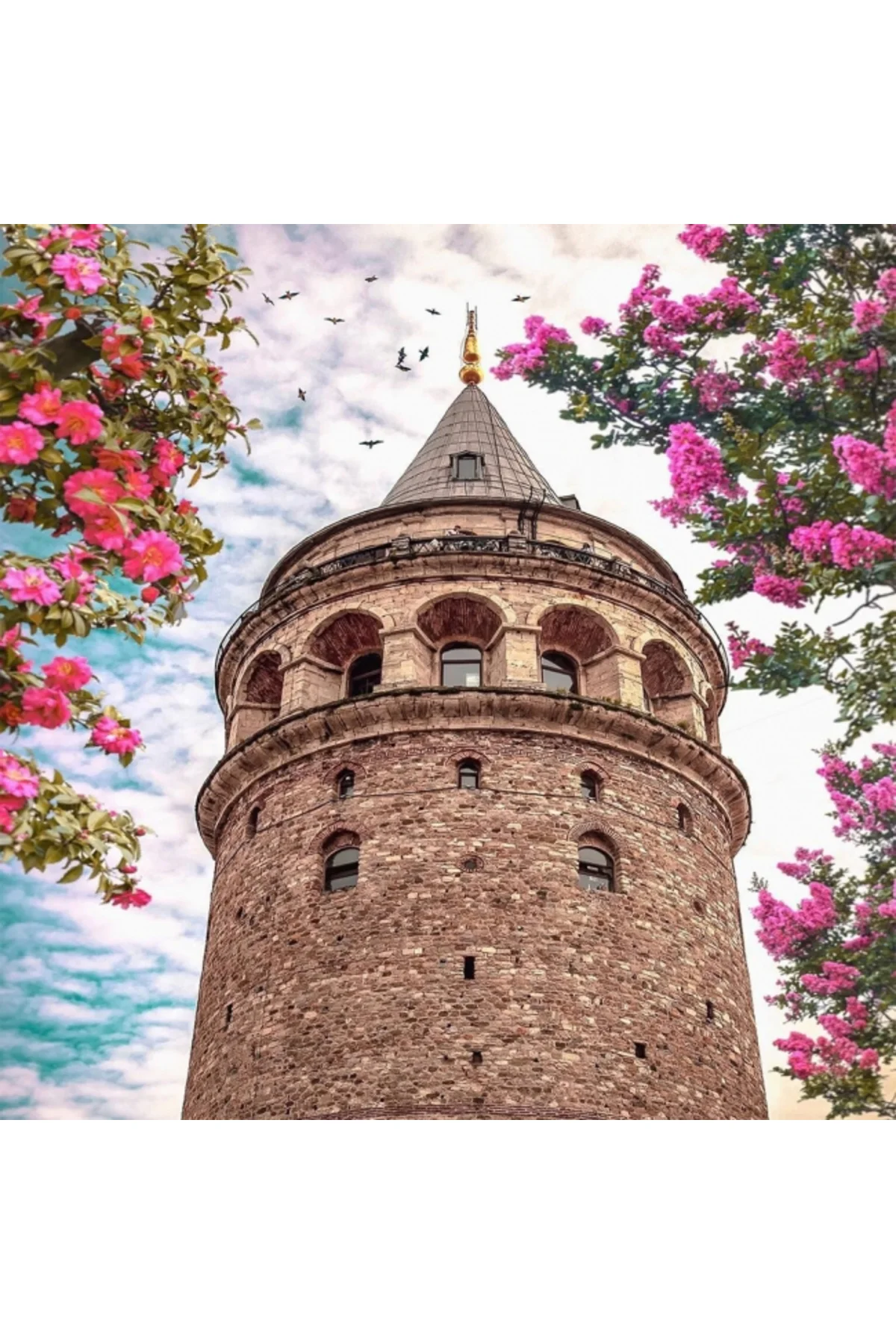Canvas Galata Rüyasi Sayılarla Boyama Seti KASNAKLI DUVARA ASILAB