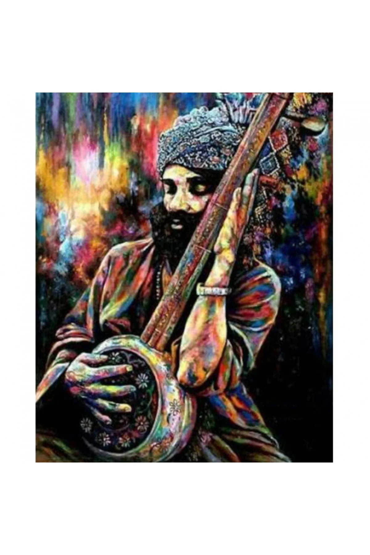Canvas Hintli Sanatcı Sayılarla Boyama Seti Kasnaklı 70 X 90 Cm