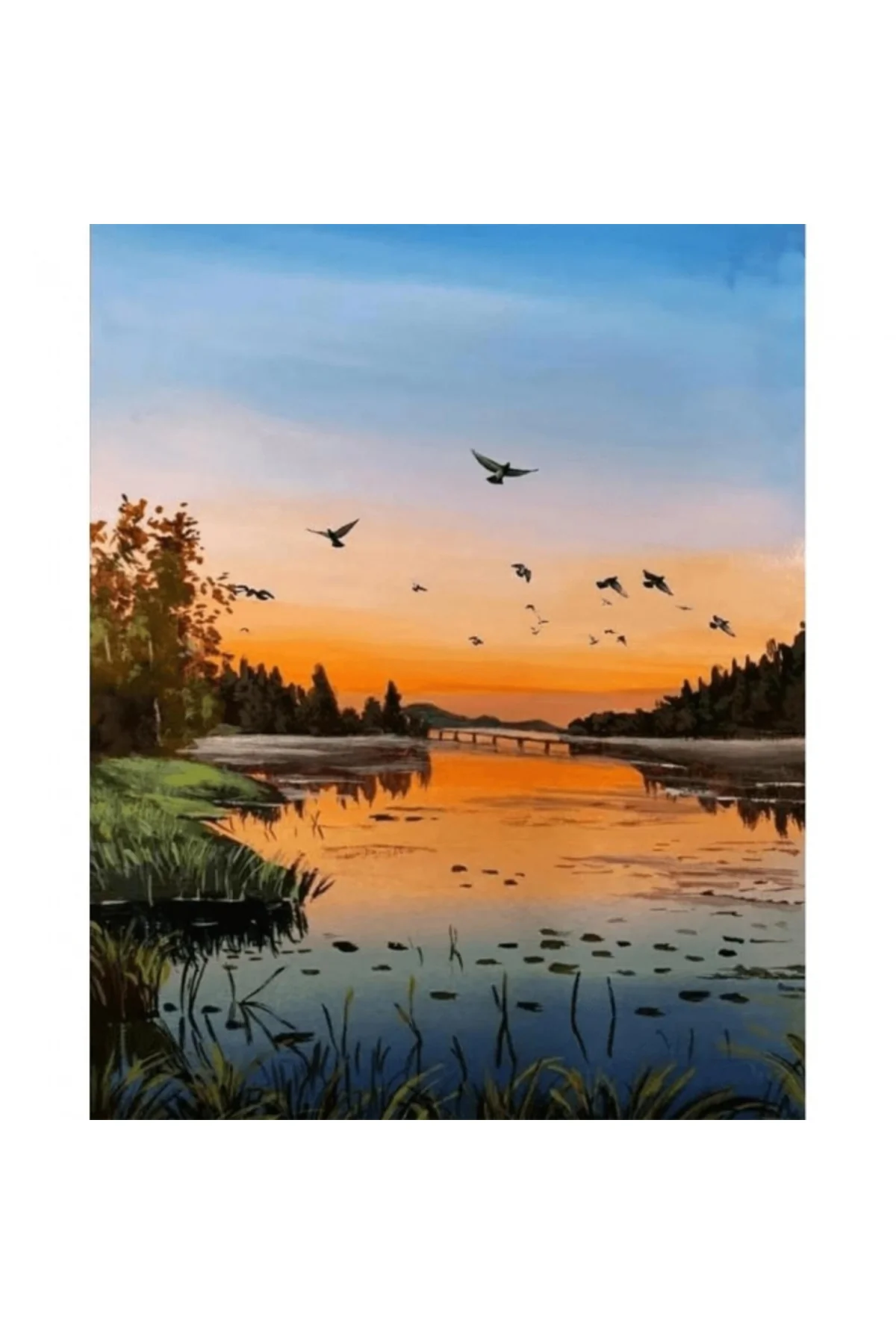 Canvas Huzurla Buluşma Sayılarla Boyama Seti  Kasnaklı 100 x 140 