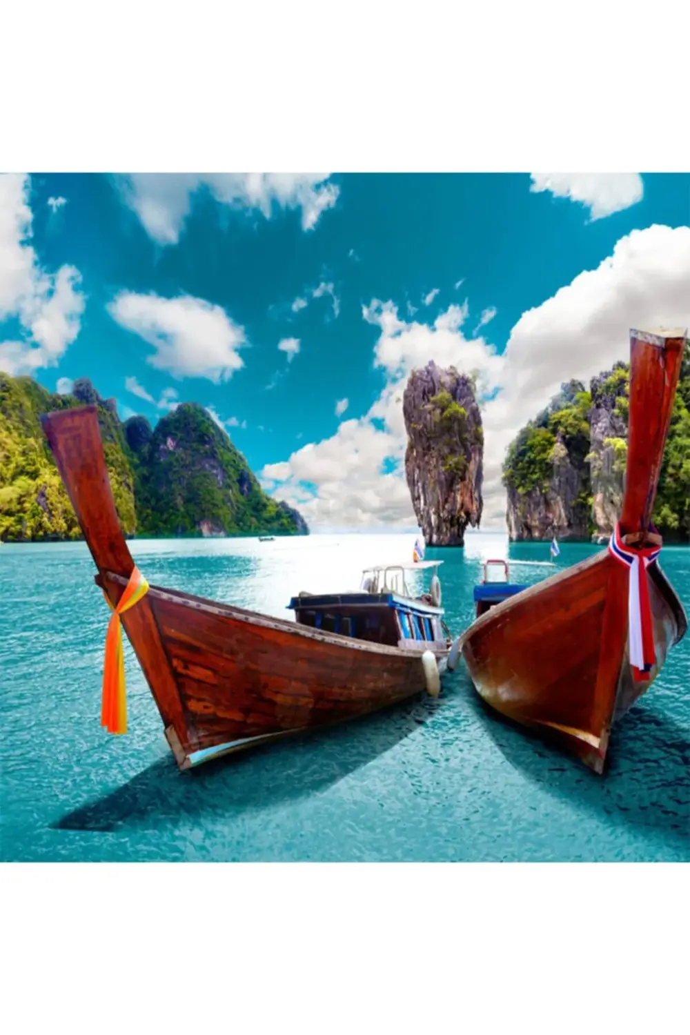 Canvas James Bond Adası Sayılarla Boyama Seti KASNAKLI DUVARA ASI